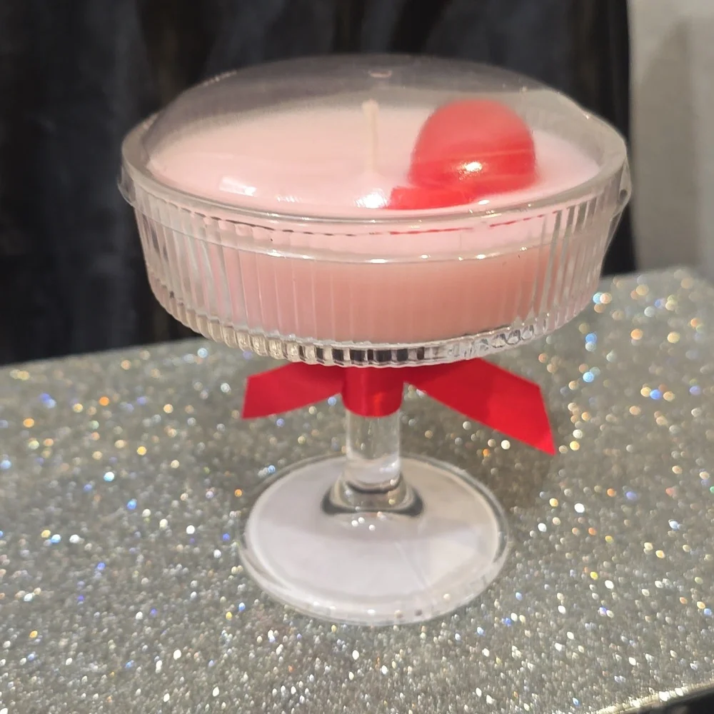 Bullseye Martini‎ Glass Cherry Candle